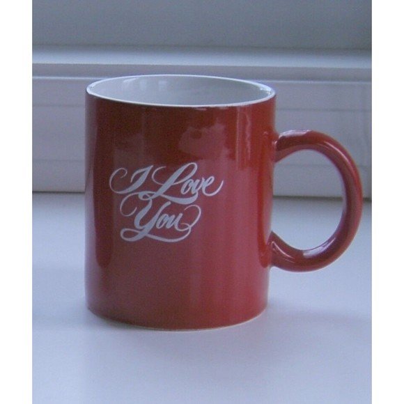 Lot of 2 I Love You Mugs Valentines Day Red White Pioneer Balloons 1998 - Picture 3 of 7